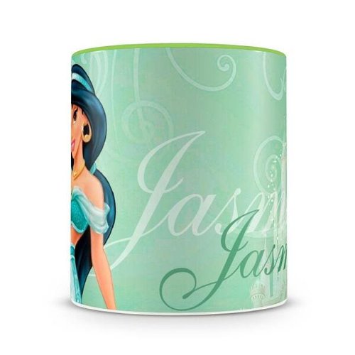 Caneca de Porcelana Personalizável c/ Nome Princesa Jasmine - 1