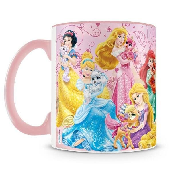 Caneca da Coleção Princesa Jasmine para personalizar o nome em