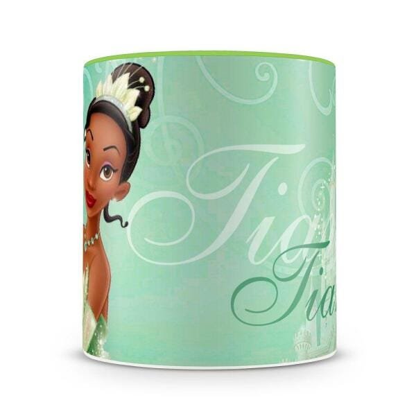 Caneca da Coleção Princesa Tiana para personalizar o nome em