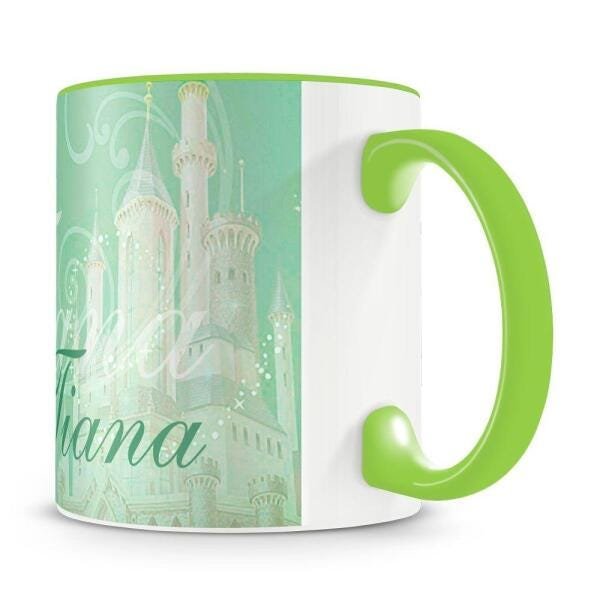 Caneca da Coleção Princesa Tiana para personalizar o nome em