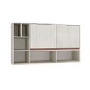 Ver imagem 1 de Armário Aéreo Cozinha New 120 X 67 Cm 6 Nichos 2 Portas Mdp Legno Nogueira - Clicklar