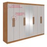 Guarda-roupa Casal Easy Slim 8 Portas com Espelho - 2