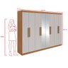 Guarda-roupa Casal Easy Slim 8 Portas com Espelho - 6