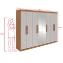 Ver imagem 6 de Guarda-Roupa Casal 8 Portas Easy Slim com Espelho