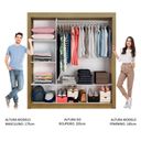 Ver imagem 5 de Guarda Roupa Casal Madesa Mônaco 3 Portas de Correr com Espelho