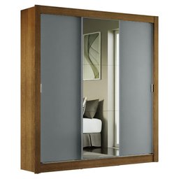 Guarda Roupa Casal Madesa Mônaco 3 Portas de Correr com Espelho - 3