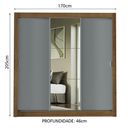 Ver imagem 4 de Guarda Roupa Casal Madesa Mônaco 3 Portas de Correr com Espelho