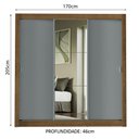 Ver imagem 4 de Guarda Roupa Casal Madesa Mônaco 3 Portas de Correr com Espelho