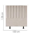 Ver imagem 3 de Cabeceira Estofada Cama Box Solteiro Carla 100cm Courino:bege