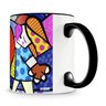Caneca Personalizada Romero Britto Hearts Kids (Preta) - 7