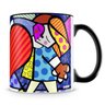 Caneca Personalizada Romero Britto Hearts Kids (Preta) - 3