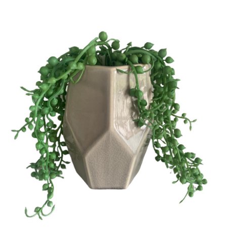 Vaso de Cerâmica Decorativo Luxo com Pintura Claquelada