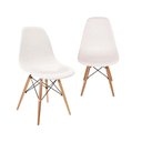 Ver imagem 1 de Kit 2 Cadeiras Charles Eames Eiffel Wood Design Branco