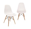 Ver imagem 1 de Kit 2 Cadeiras Charles Eames Eiffel Wood Design Branco
