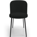 Ver imagem 5 de Kit 2 Cadeiras Sala de Jantar Estofada Gavi L02 Suede Preto - Lyam Decor