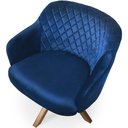 Ver imagem 2 de Kit 2 Poltronas Jade Base Giratória Giromad Veludo Azul - Casaepoltrona