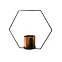 Ver imagem 1 de Vaso Decorativo Metal para Pendurar Rose e Preto 29x33cm - D’Rossi