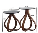 Ver imagem 2 de Kit 2 Mesas Laterais Base Cebola 60cm e 70 Cm Branca