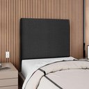 Ver imagem 2 de Cabeceira Solteiro 90 Cm com Frame Luna Linho Preto Artte Preto