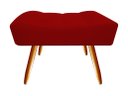 Ver imagem 3 de Kit 2 Poltronas Decorativa Bia + Puff Retangular Suede Vermelho Pés Madeira Mz Decor
