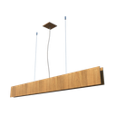 Ver imagem 1 de Lustre Pendente Retangular LED 24w 2700k 135cm Madeira - Freijó