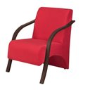 Ver imagem 1 de Poltrona Venus 1 Lugar Braço Madeira D Salla Suede Vermelho