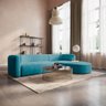 Sofá Modular Celinne Luxuoso Sala de Estar Decoração Luxo 265cm Suede Azul Turquesa - 2