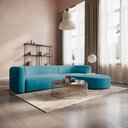 Ver imagem 2 de Sofá Modular Celinne Luxuoso Sala de Estar Decoração Luxo 265cm Suede Azul Turquesa