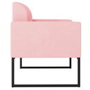 Ver mais imagens de Kit 2 Poltronas Decorativas Isabella Base Industrial Suede Rosa Bebê/Preto Gran Belo