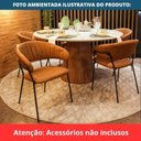 Ver imagem 7 de Cadeira com Braços Mara Rivatti Estofada em Poliuretano (pu) Marrom Base em Aço Pintada a Pó