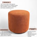 Ver imagem 5 de Kit 03 Puff Perse 36cm Redondo Decorativo Sala Quarto Tecido Bouclé
