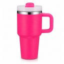 Ver imagem 1 de Copo Térmico MS943 600ml Aço Inox com Tampa Emborrachada:Rosa Pink