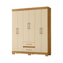 Ver imagem 1 de Roupeiro 150cm 6 Portas 2 Gavetas sem Espelho - Ssx Multicoisas