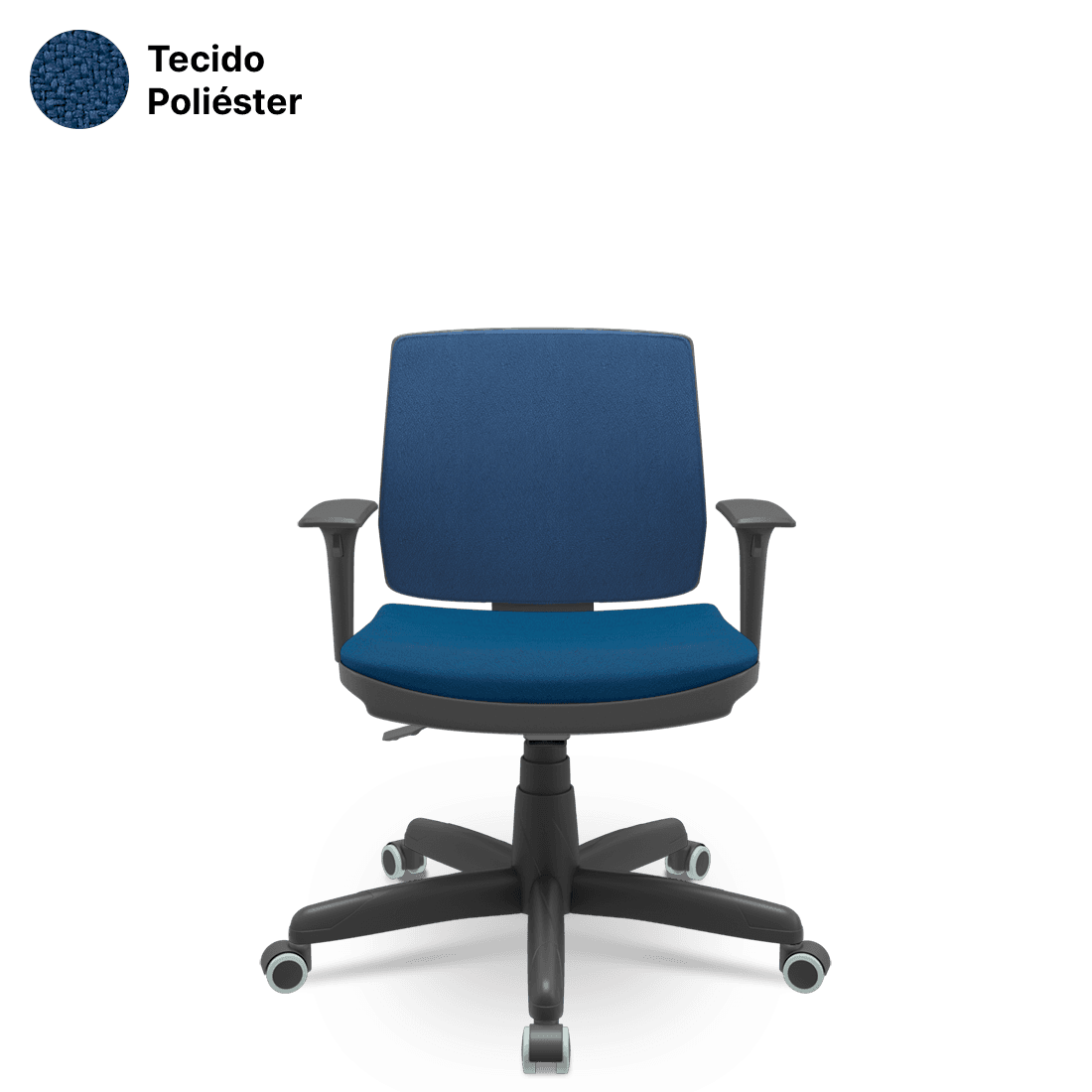 Cadeira Brizza Soft Executiva Poliéster Giratória com Braços Reguláveis e Sistema Backplax - 4