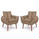 Ver imagem 2 de Kit Poltrona Opala com Design Moderno para Recepção Capuccino