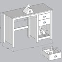 Ver imagem 4 de Escrivaninha de Madeira Maciça 2 Gavetas Boho Rústica Praia:branco