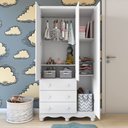 Ver imagem 3 de Guarda Roupa Infantil 3 Portas e 3 Gavetas 100% MDF Mimo