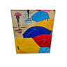 Mini Quadro de Guarda Chuva Decorativo Pintado a Mão 30x25cm - 6