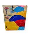 Ver imagem 6 de Mini Quadro de Guarda Chuva Decorativo Pintado a Mão 30x25cm
