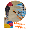 Mini Quadro de Guarda Chuva Decorativo Pintado a Mão 30x25cm - 9