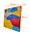 Ver imagem 7 de Mini Quadro de Guarda Chuva Decorativo Pintado a Mão 30x25cm