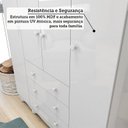 Ver imagem 7 de Guarda-Roupa Bebê 4 Portas 3 Gavetas 100% MDF Mimo Branco Brilho