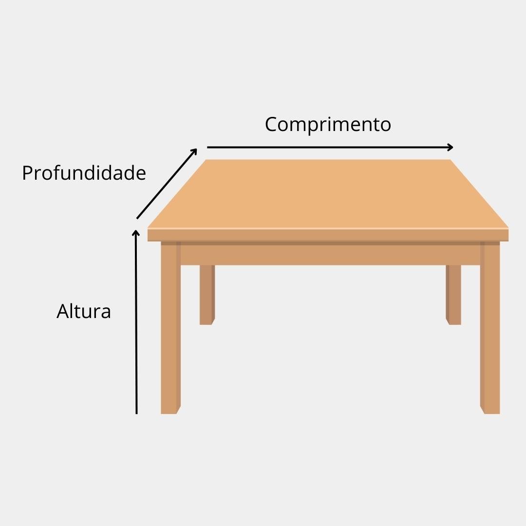 Mesa De Escritório Industrial 150x60x75Alt Madeira Pinus 18mm - 4