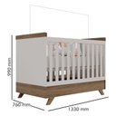 Ver imagem 5 de Quarto de Bebê Retrô Maya com Berço Americano Vitória Off White Carvalho com Colchão Ortobom – Carol