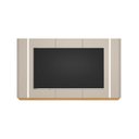 Ver imagem 3 de Painel Quarto P/ Tv até 75 Pol Santorini 239x141cm Tauari/off White Fosco - Linea Brasil