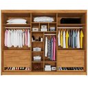 Ver imagem 3 de Guarda Roupa Casal 6 Portas com 4 Portas Ripadas Potente com Espelho - Móveis Europa