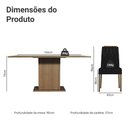 Ver imagem 3 de Conjunto Sala de Jantar Tampo de Madeira 6 Cadeiras Rustic/Oxford Bosque Madesa