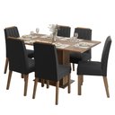 Ver imagem 2 de Conjunto Sala de Jantar Tampo de Madeira 6 Cadeiras Rustic/Oxford Bosque Madesa