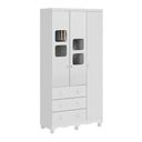 Ver imagem 2 de Guarda-Roupa Infantil 91cm 3 Portas 3 Gavetas com Janelas e Pés Mimo 100% MDF Espresso Móveis Branco/Brilho
