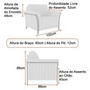 Ver imagem 3 de Conjunto Sofá 3 Lugares e Poltrona Perry Linho Cinza Claro - Sallar Home